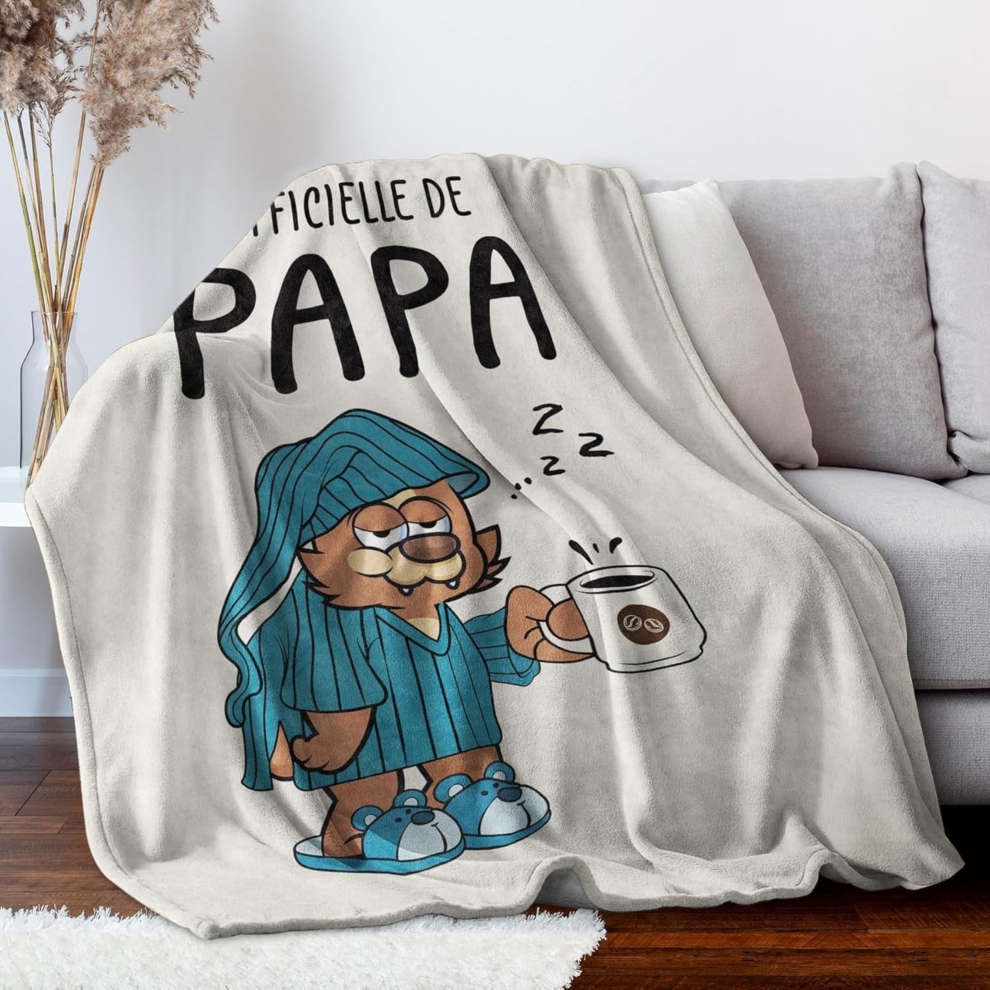 Koc flanelowy Juratar dla taty - prezent na urodziny, dzień ojca i Boże Narodzenie - 152 X 130 cm Łóżka i koce Besuche den Juratar-Store