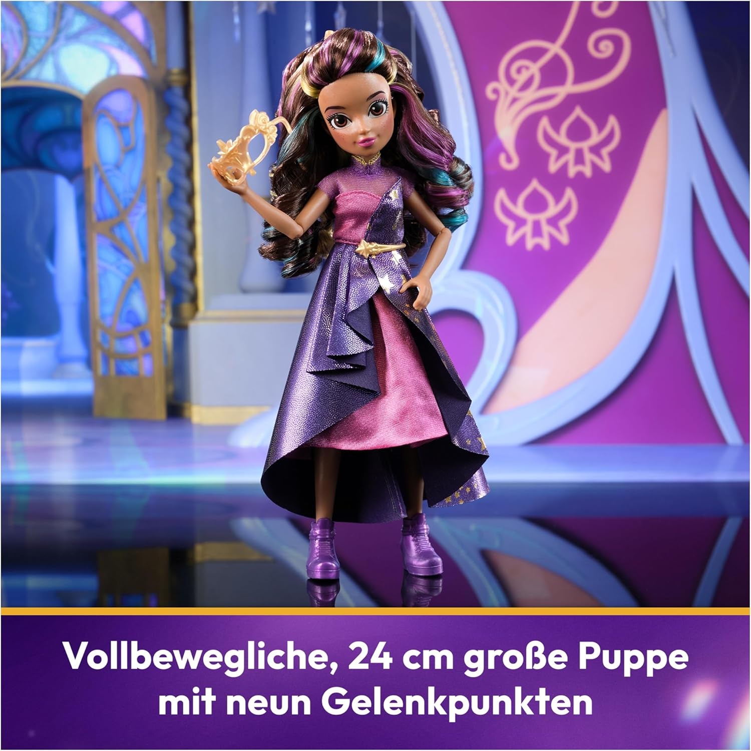 Unicorn Academy Deluxe Masked Ball Sophia - lalka 24 cm z popularnej serii Netflix z 2 strojami, klasycznym przebieraniem i odgrywaniem ról, wiek 4+ Naty Shop Dolls