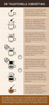 VietBeans Tradycyjne – Ganze Kaffeebohnen – Traditionelle Trommelröstung - Hochwertiger vietnamesischer Kaffee – Geeignet für Fullyautomaten - 250g