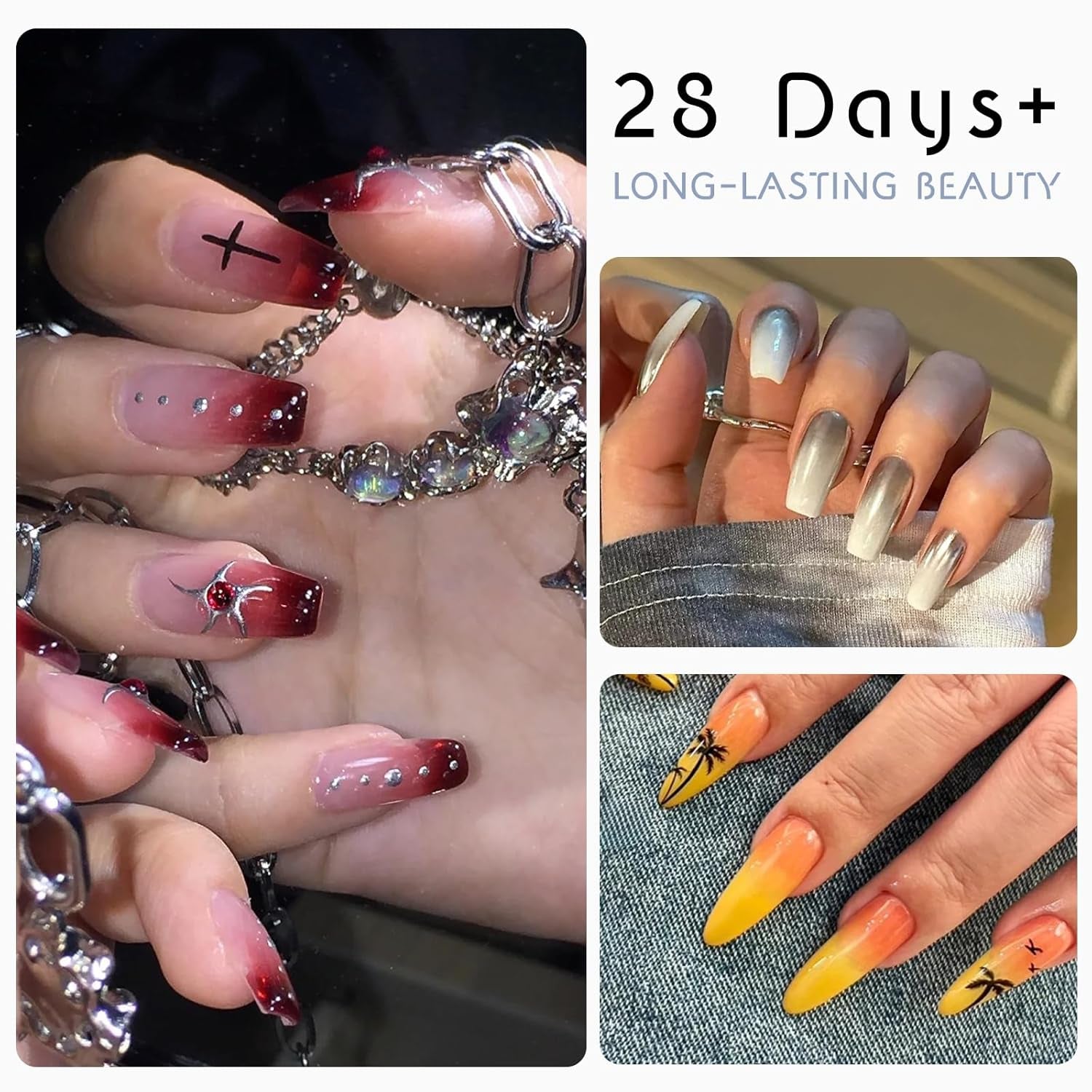 100 Stück Nail Art Schwamm Mit Metallgreifer, Gąbkowy aplikator w pędzelku, Sponge Nagel Pinsel, Nageldesign Zubehör Schwammpinsel, Verwendet, Um Eine Varavländ Von Gradient Nail Art Patterns Zu Ersetlen