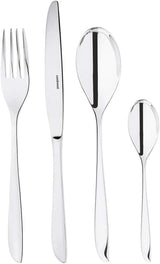 Sambonet 52163-81 Leaf - 18/10 Monoblokowy zestaw sztućców ze stali nierdzewnej Naty Shop Zestaw 6 osób - 24 sztuki