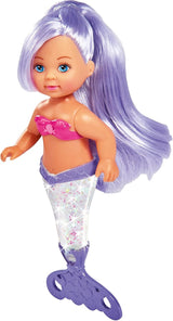 Simba 105733482 - Evi Love Glitter Mermaid, lalka syrenka z płetwą ogonową, która świeci po potrząśnięciu. Oferowany jest tylko JEDEN przedmiot.