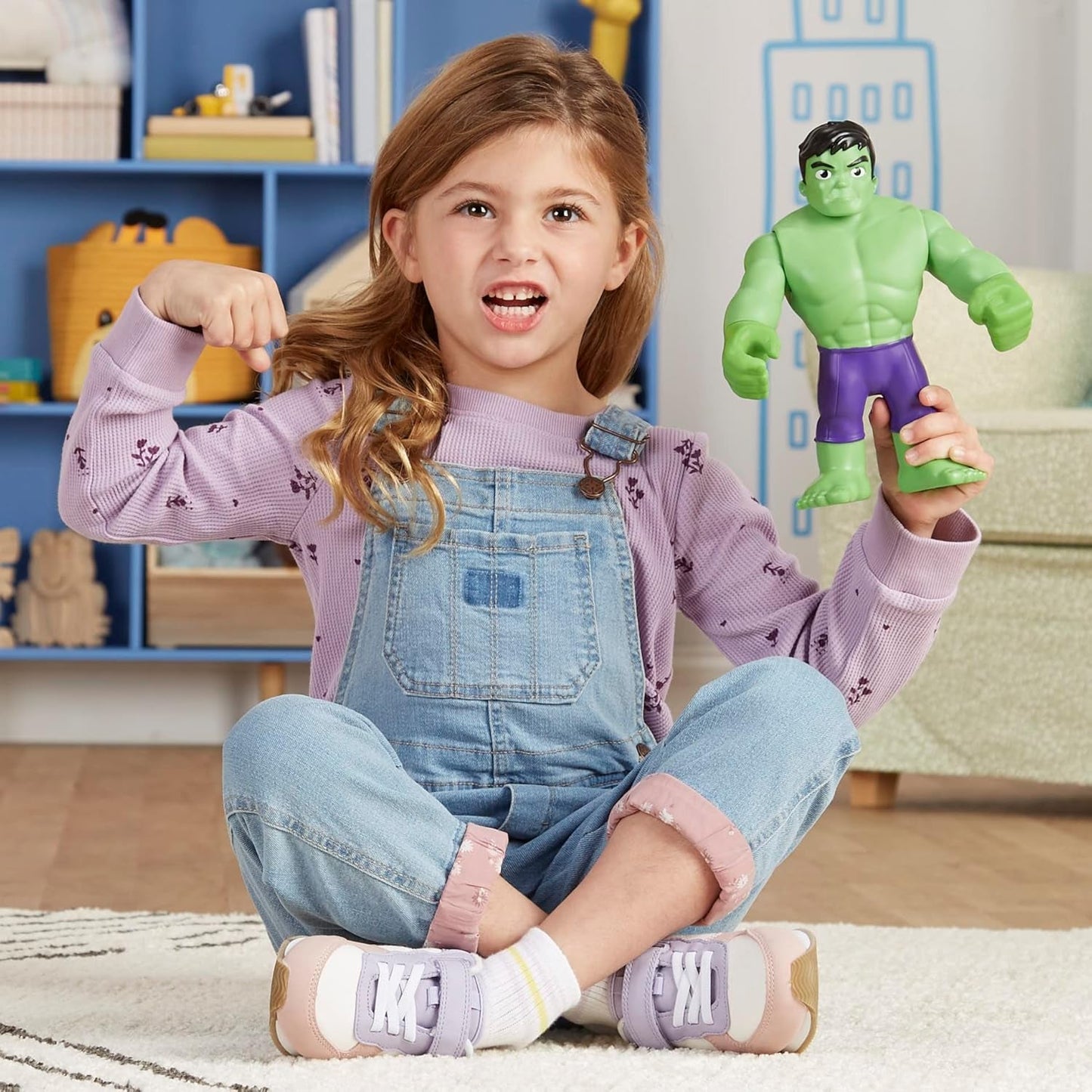 Marvel Spidey i jego niesamowici przyjaciele i jego niezwykli przyjaciele gigantyczna figurka bohatera 22 cm Hulk zabawka dla dzieci od 3 lat jeden rozmiar Figurki Naty Shop