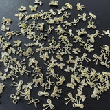 50Stück 3D Złota kokardka Charms do paznokci Motyl Nail Art Charms Legierung Bogen Nagel Charms Nägel Zubehör Schleife Nagelschmuck Metall Schleifen Schmetterling Nageldesign Nagelanhänger Nailart Strasssteine