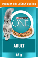 PURINA ONE Mokra karma dla dorosłych kotów, delikatne kawałki w sosie z kurczakiem, opakowanie 26 szt. (26 x 85 g)
