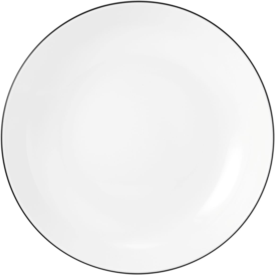 Zestaw zastawy stołowej Seltmann Weiden 001.737148 Lido - 6 talerzy obiadowych + 6 talerzy tła - 12 sztuk - Black Line