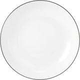 Zestaw zastawy stołowej Seltmann Weiden 001.737148 Lido - 6 talerzy obiadowych + 6 talerzy tła - 12 sztuk - Black Line