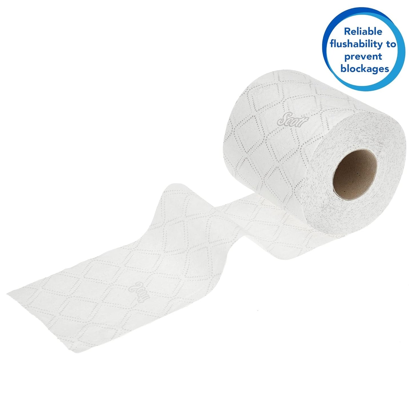 Scott® Essentialtm 8519 Papier toaletowy 2-warstwowy biały papier toaletowy z makulatury z certyfikatem Fsc 64 rolki x 350 arkuszy (łącznie 22 400 arkuszy)