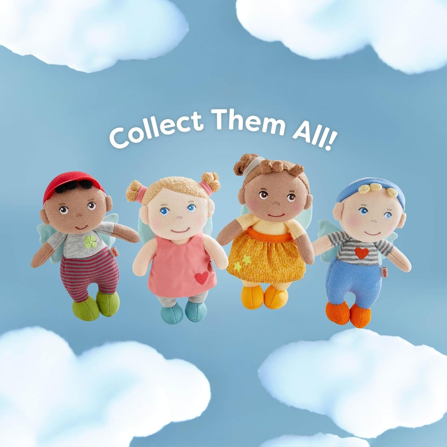 HABA Guardian Angel Lore - Puszysta lalka tekstylna (15 cm), idealny prezent powitalny dla niemowląt i małych dzieci - Można prać w temperaturze 30 °C - 2011870001