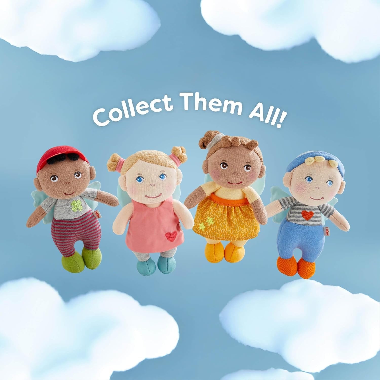 HABA Guardian Angel Lore - Puszysta lalka tekstylna (15 cm), idealny prezent powitalny dla niemowląt i małych dzieci - Można prać w temperaturze 30 °C - 2011870001