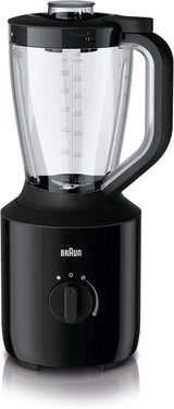 Mikser stojący Braun Powerblend 3 JB 3150 BK - 1,5 l Glas-Mixaufsatz, Küchenhelfer Zum Zerkleinern, Pürieren & Mixen, 800 W, Schwarz Kitchen Naty Shop Schwarz Single