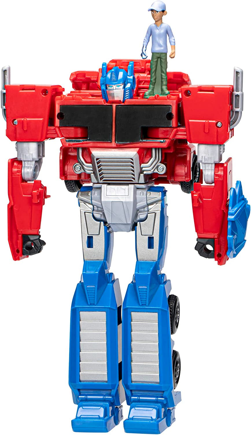 Transformatory Earthspark Spin Changer Figurka Optimusa Prime (20 cm) z figurką Robby'ego Malto (5 cm), z 6 figurek Naty Shop Pojedynczy Optimus Prime
