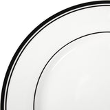 Amazon Basics Coffee Black Rim 16-częściowy zestaw naczyń obiadowych dla 4 osób