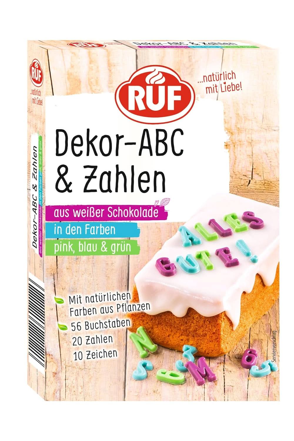 RUF Mini Marshmallows, pastelowe kolory, 45 gramów Naty Shop Litery + Cyfry 32 gramy