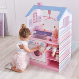 Mały świat Olivii Teamson Kids 18 Cal lalki dla dzieci drewniany domek dla lalek dwustronny przedszkole TD-11460W domy dla lalek Naty Shop