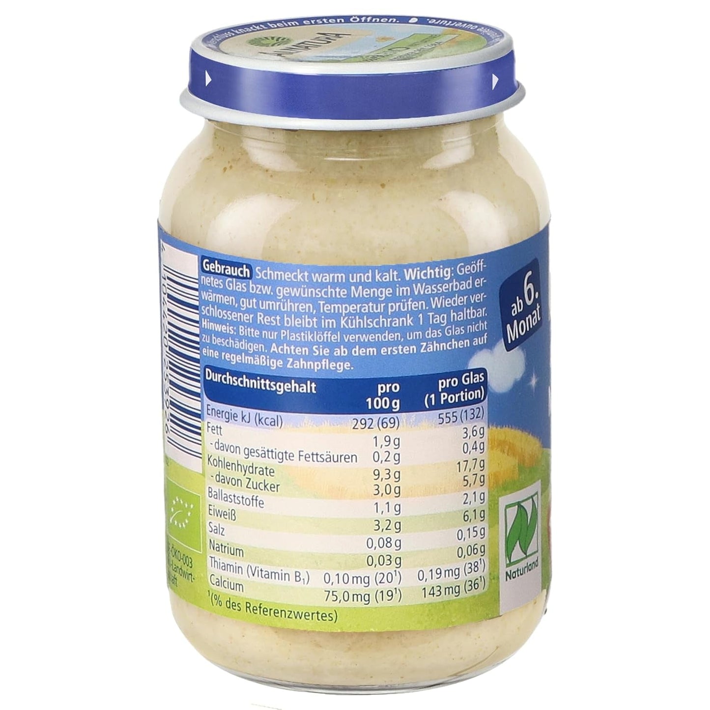 Naturland Kaszka wieloziarnista od 6 miesiąca życia, 6 x 190 g
