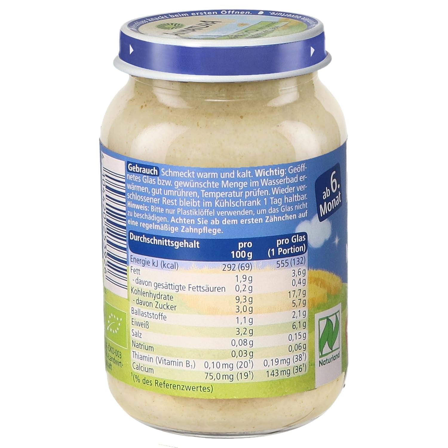 Naturland Kaszka wieloziarnista od 6 miesiąca życia, 6 x 190 g