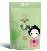Bio zielona herbata w proszku Matcha Umami - najwyższej jakości, uprawiana w Uji, Kyoto (Japonia) Z upraw ekologicznych. 50 gr