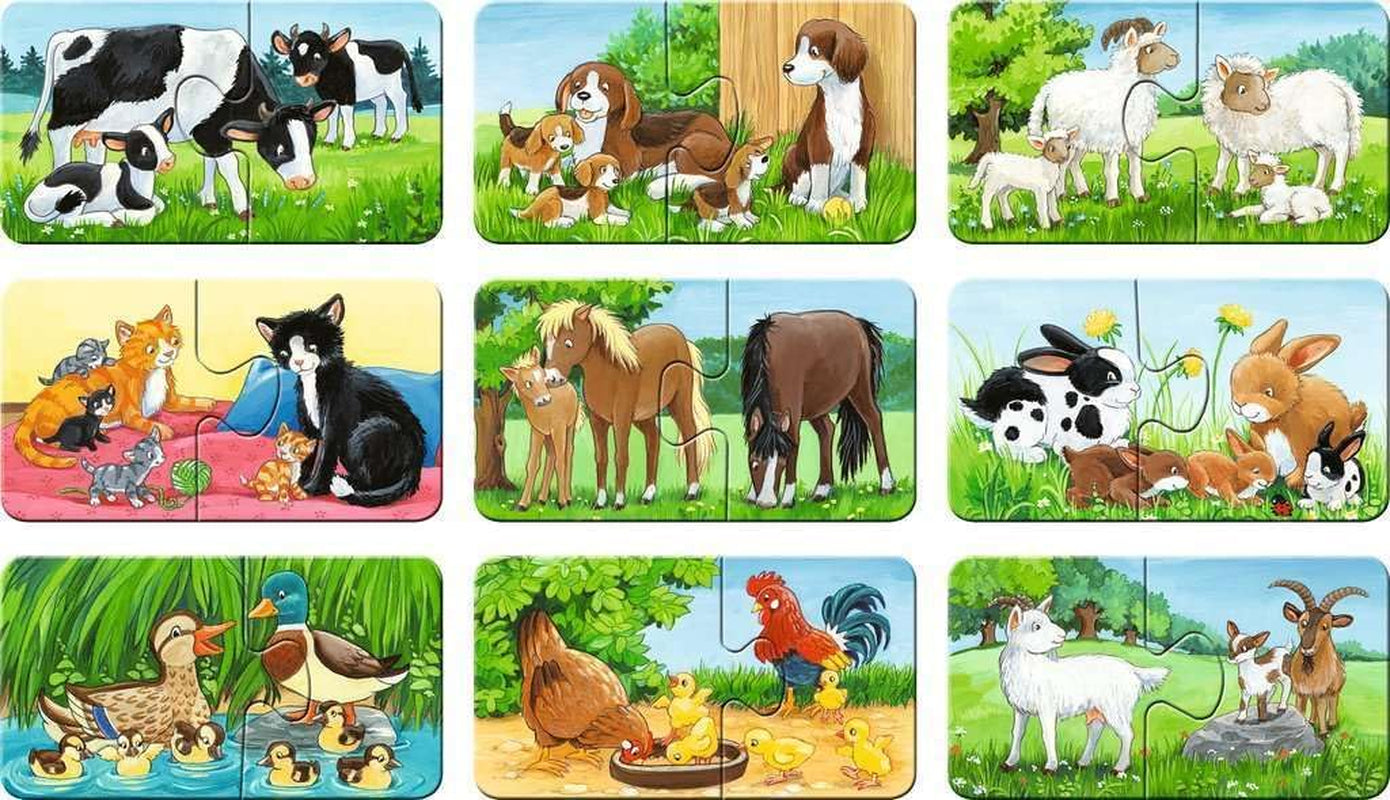 Puzzle Ravensburger dla dzieci - 05072 Rodziny zwierząt hodowlanych - Moje pierwsze puzzle 9X2 - Puzzle dla 2-latków Puzzle Naty Shop