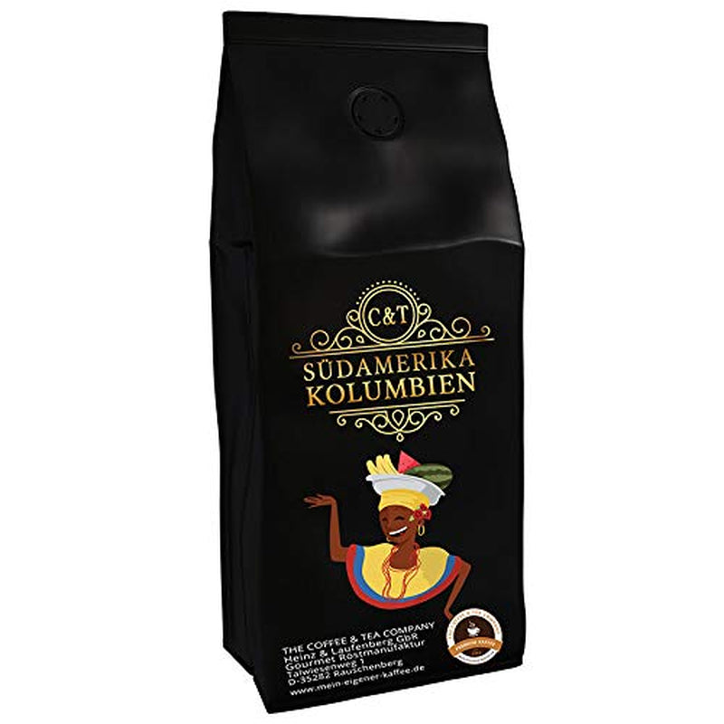 Kaffeespezialität Aus Südamerika - Kolumbien, Dem Kaffee-Dreieck Der Aromen (Ganze Bohne, 1000 gramów) - Länderkaffee - Spitzenkaffee - Säurearm - Schonend Und Frisch Geröstet