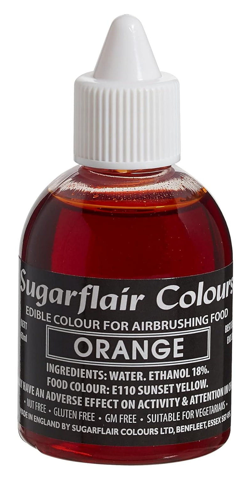 Sugarflair Airbrush Barwnik spożywczy Złociste złoto Jadalny płynny barwnik spożywczy Aerograf Farbowanie ciast Muffiny Lukier i dekorowanie ciast - 60ml