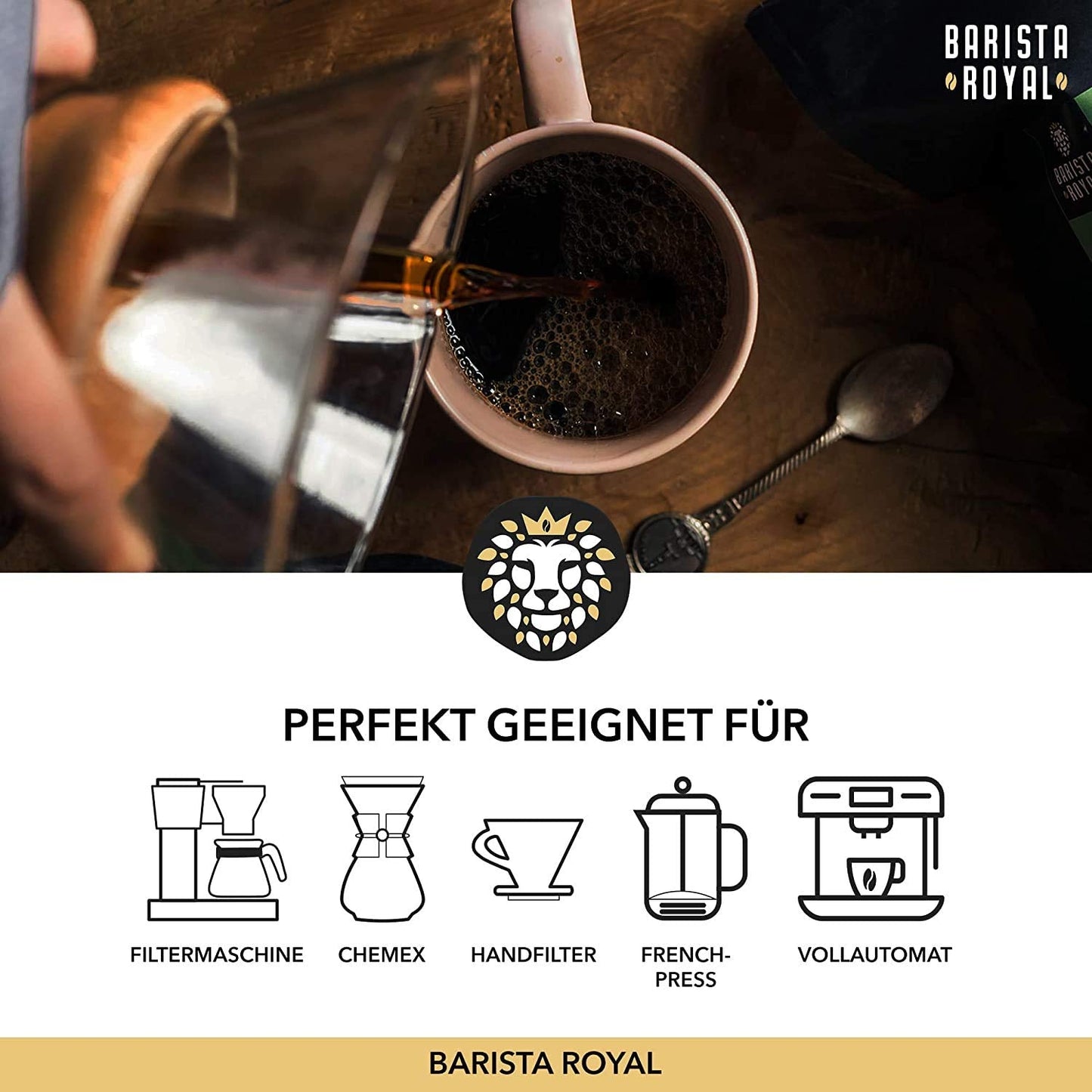 Zestaw degustacyjny do kawy pełnoziarnistej 5 x 350g | Pakiet Discovery Ziarna kawy w zestawie upominkowym | arabski | Sprawiedliwy Handel | wegańskie | Idealny do automatycznych ekspresów do kawy, ekspresów przelewowych, ekspresów przelewowych i ekspresów francuskich | KRÓLEWSKI BARYSTA