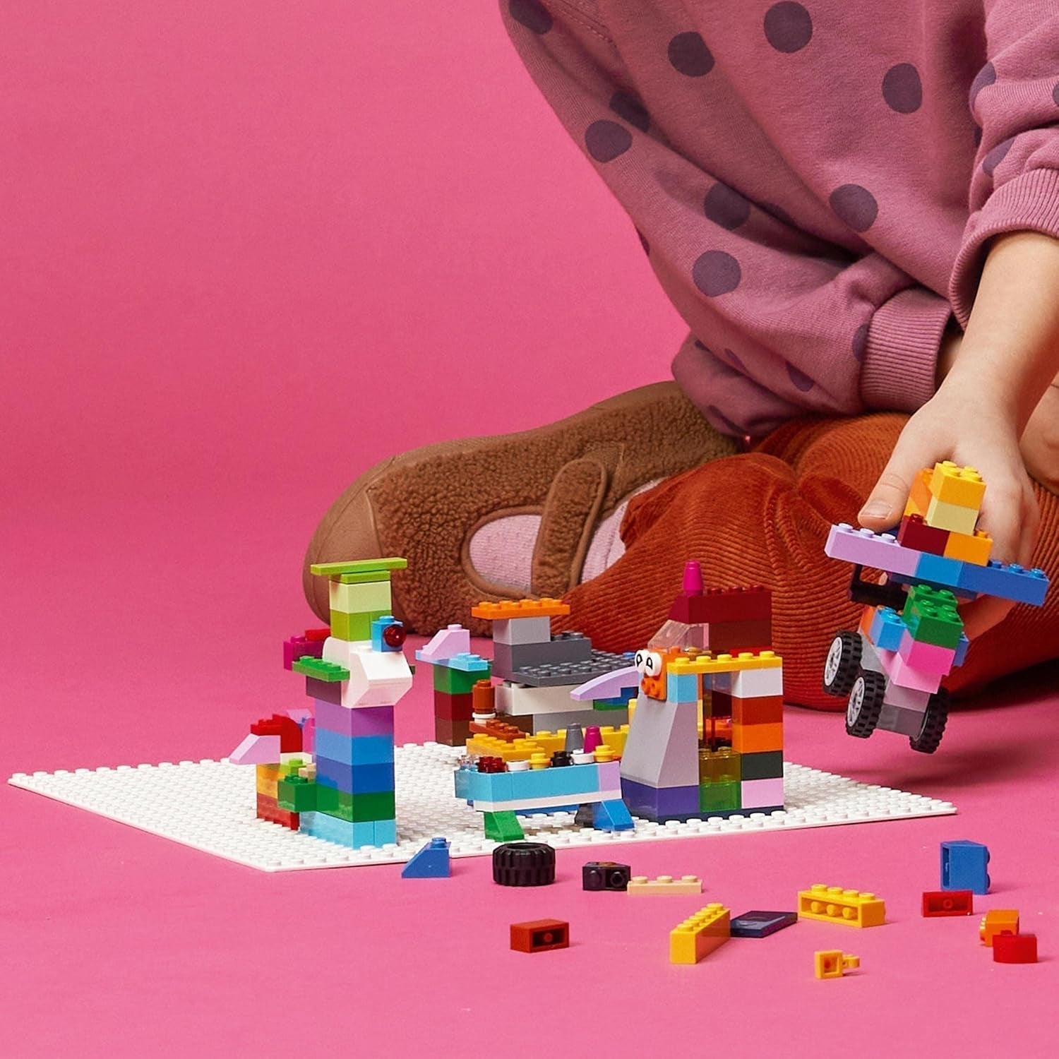 LEGO 11026 Klasyczne białe kwadratowe klocki konstrukcyjne z wcięciami 32X32 jako zestawy podstawowe Zabawki do budowania Zestawy do budowania Besuche den LEGO-Store
