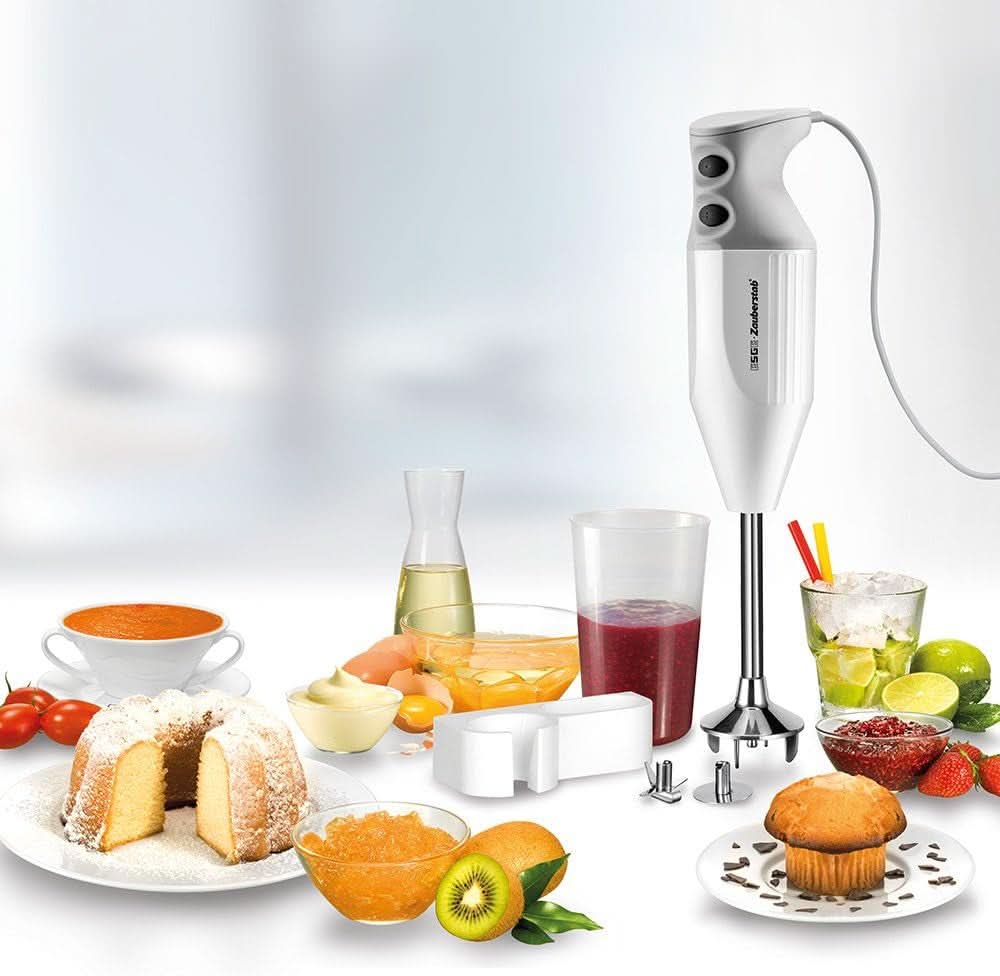 Esge-Zauberstab M 122 S, Stabmixer Weiß, Mit Zubehör, Bis 14,000 U/Min, 90310 Kitchen Naty Shop