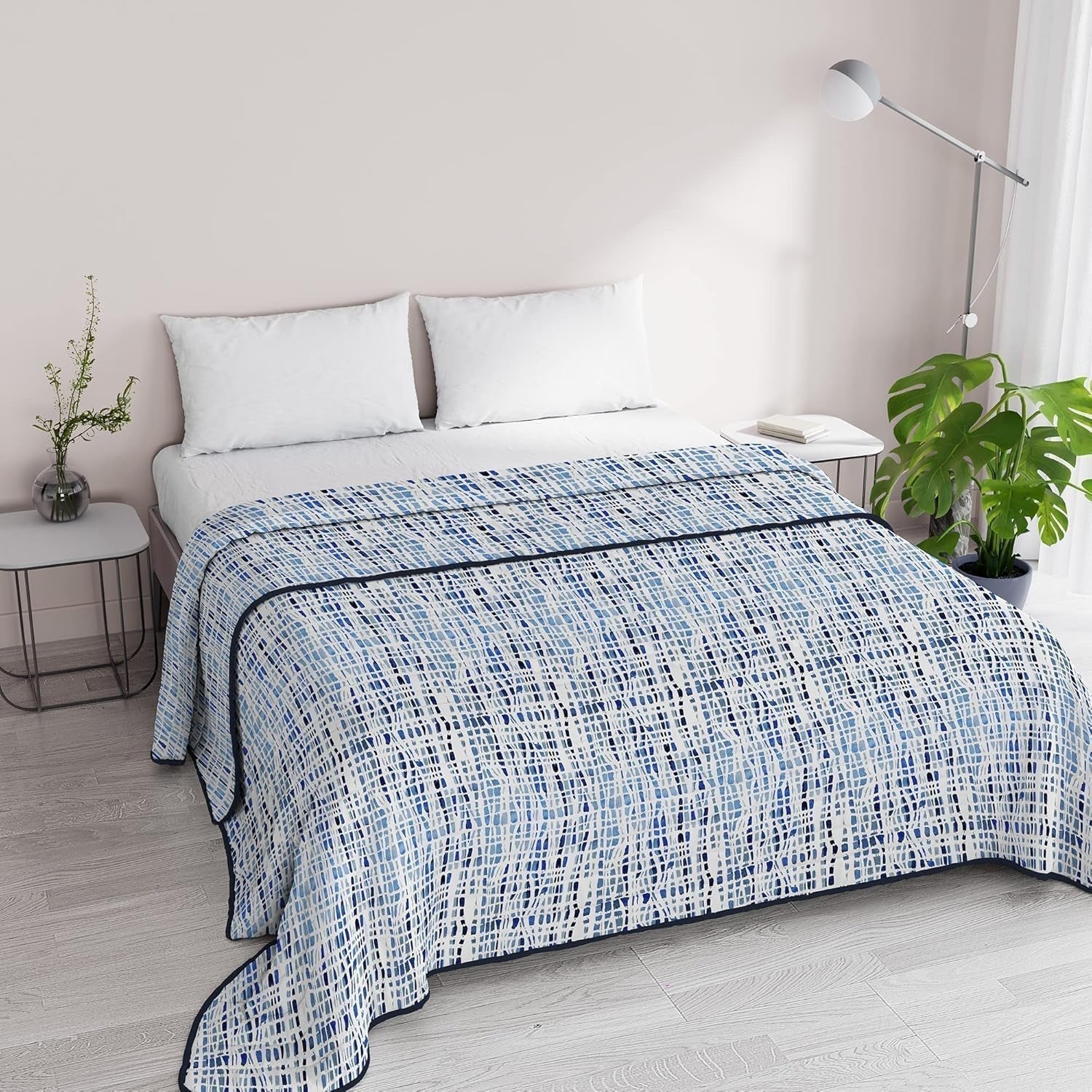 Włoska pościel Podstawowy koc letni Mikrofibra Szkło Podwójne łóżko Kołdry i kołdry Naty Shop Szkło 160 x 190 cm