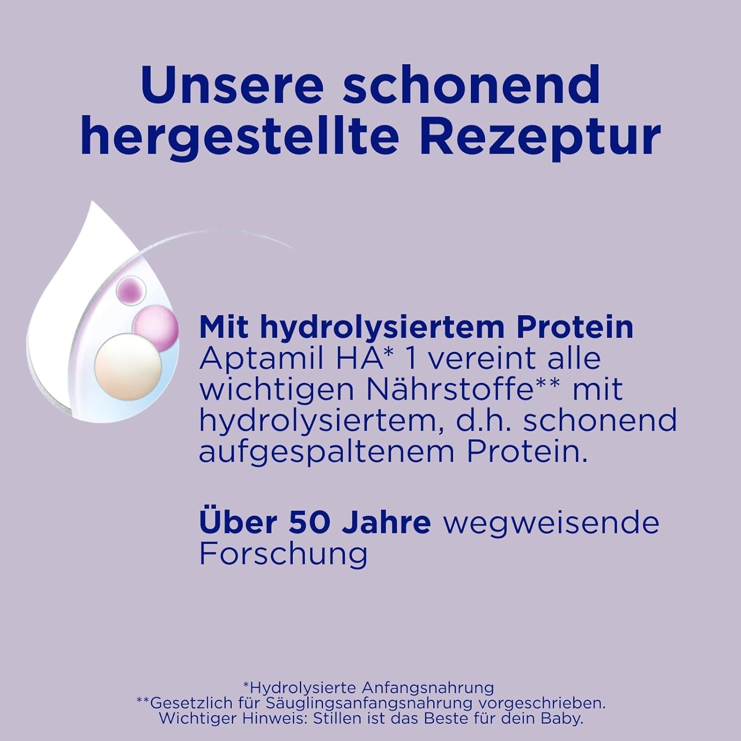 Aptamil HA 1 - Mieszanka dla niemowląt od urodzenia, z DHA, bez laktozy, bez oleju palmowego, żywność dla niemowląt, mleko w proszku, 1 x 800 g