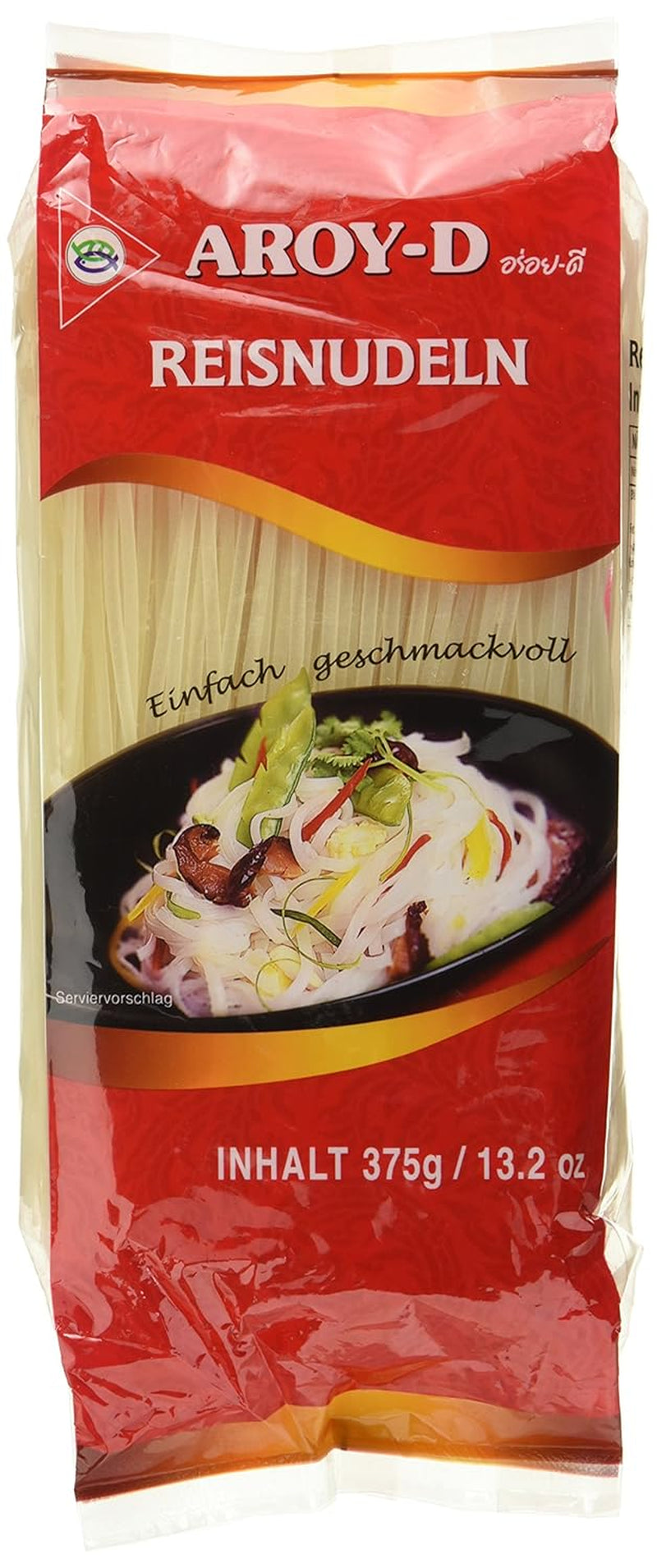 Makaron ryżowy Aroy-D Bezglutenowe opakowania 3 mm (1 opakowanie x 375 g)