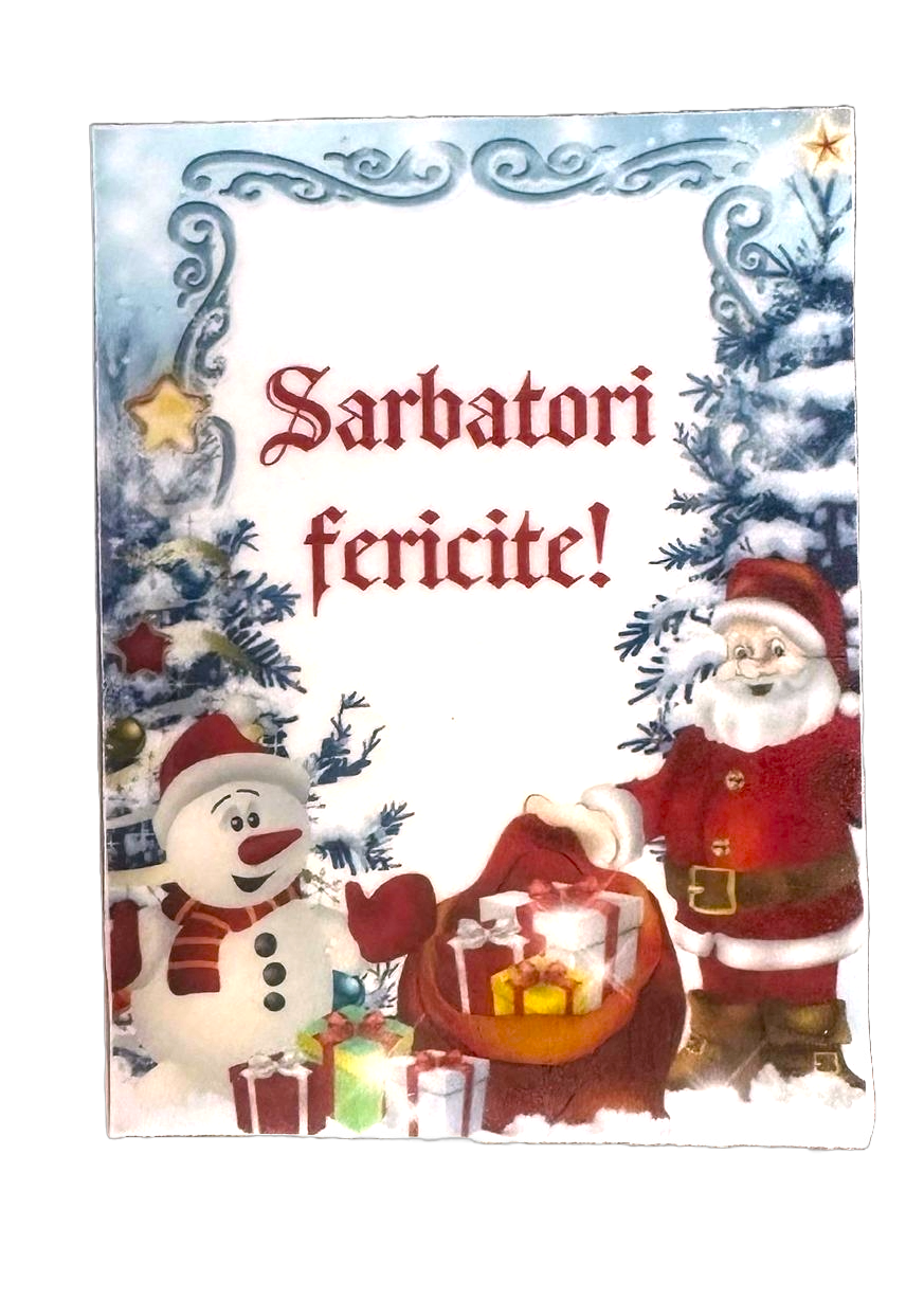 Dekoracja cukrowa jadalna - „Wesołych Świąt!” Ozdoby z pasty cukrowej Nati Shop