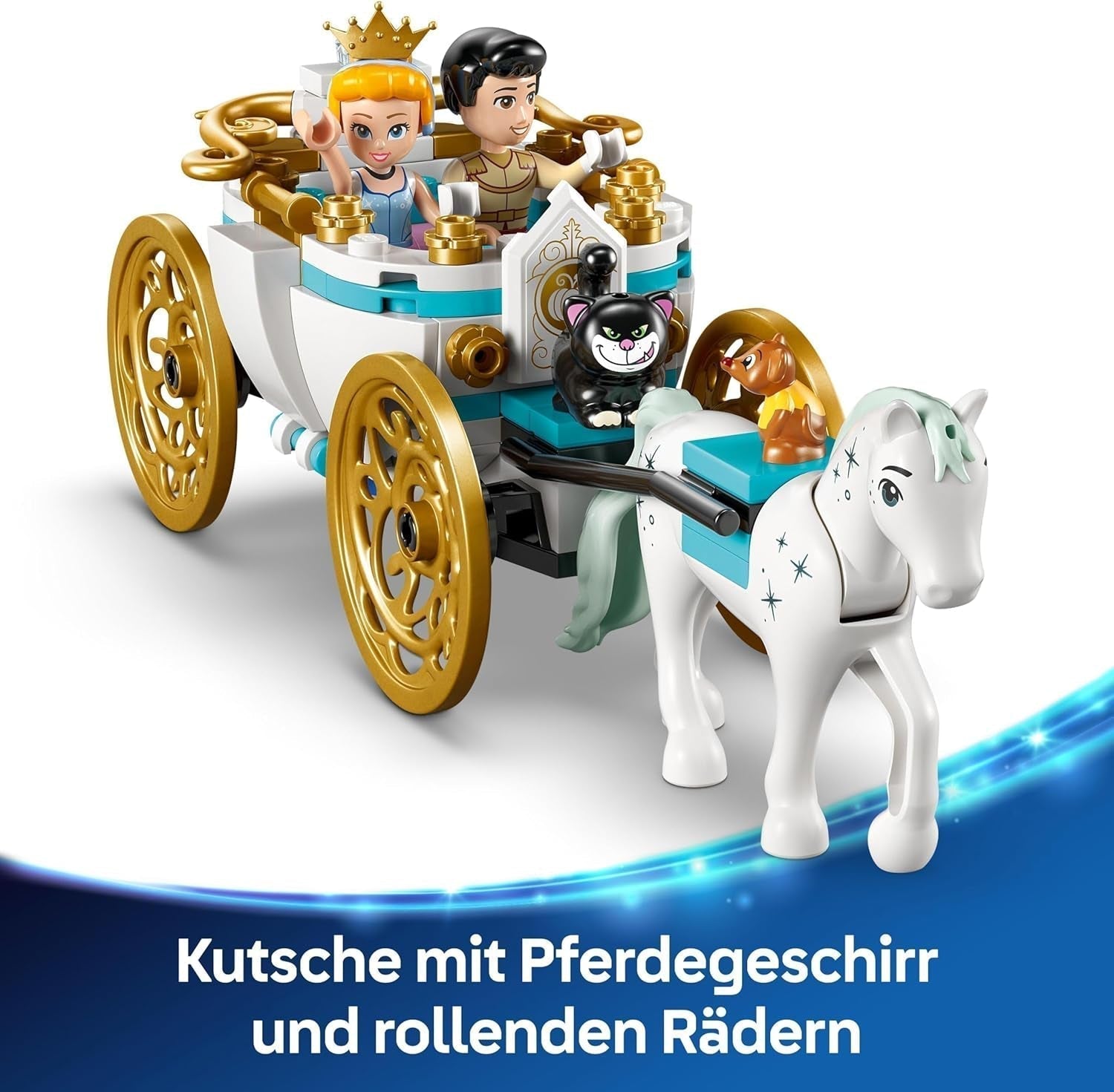 LEGO® Disney Zamek księżniczki Kopciuszek i powóz konny, zestaw dla dziewczynek od 6 lat, fantastyczna zabawka z księżniczką Kopciuszkiem i uroczymi minilaleczkami księcia, pomysł na prezent dla fanów Disneya 43275 Zestawy do budowania Szukaj w sklepie LEGO