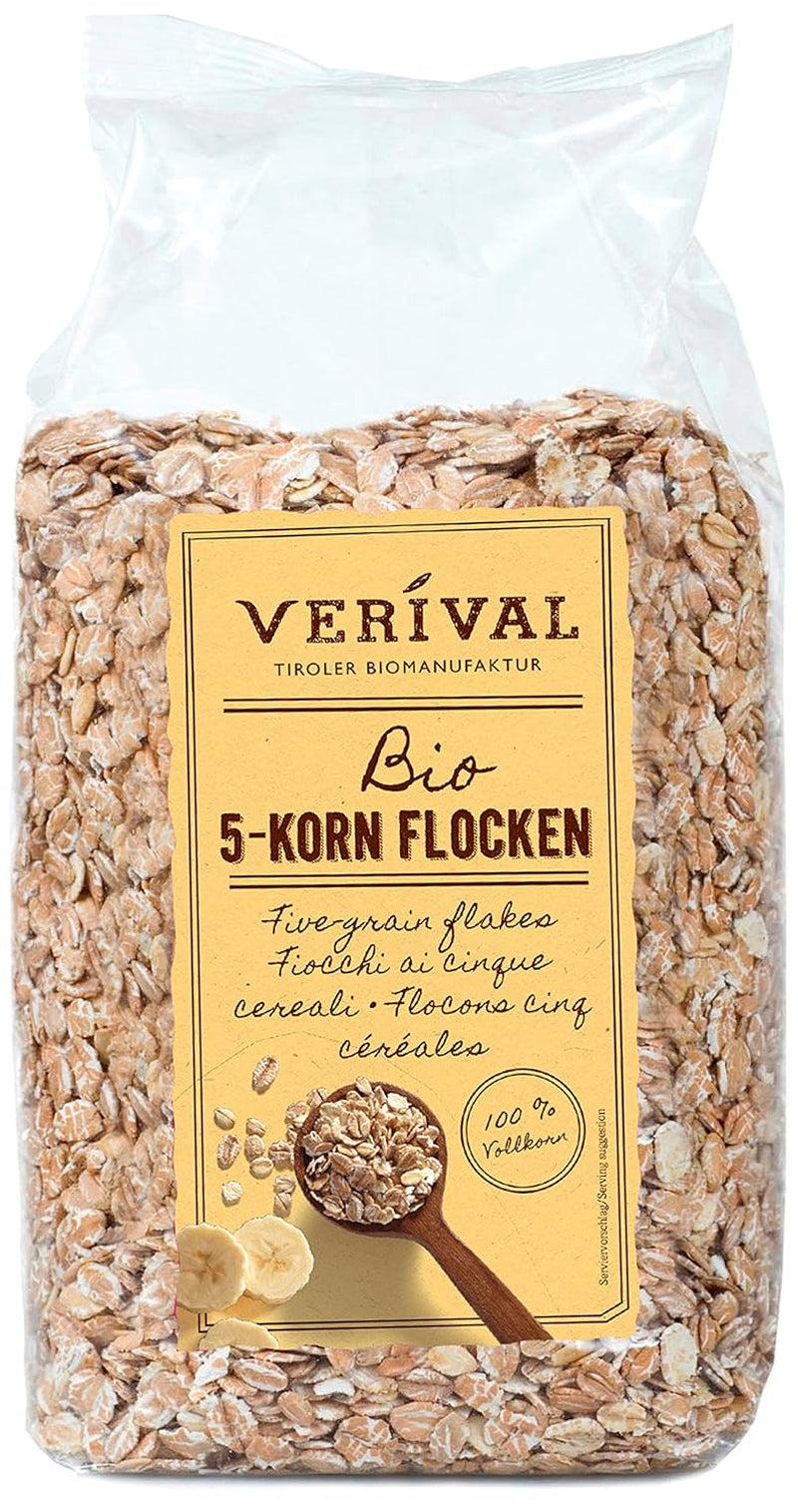 Verival płatki 5-ziarniste - organiczne, opakowanie 6 szt. (6 x 500 g)