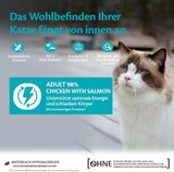 Wellness CORE 98% 12 x 85g, Kurczak i Łosoś - Mokra karma dla kotów, gęsty pasztet, bez zbóż, naturalna, hipoalergiczna, bogata w białko, bogata w mięso
