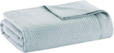 Madison Park 100% bawełna egipska Oddychający koc pocieszyciel Premium Knit Luksusowy sezon Lekki pokrowiec na rozkładaną sofę i kanapę Pełne/Queen Bed Rose Naty Shop Kołdry i kołdry Jasnoniebieski Full/Queen