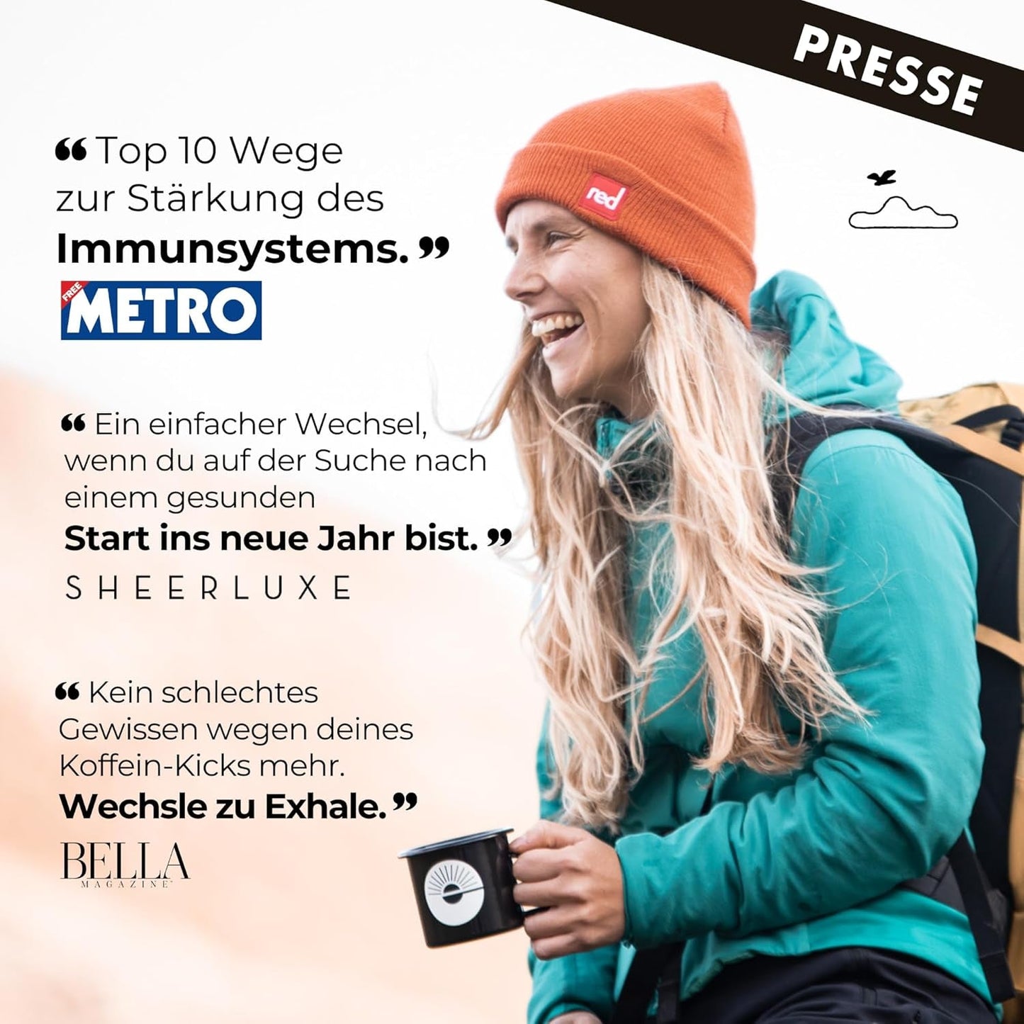 EXHALE Bio GANZE BOHNEN – Dunkel Gerösteter Kaffee – opakowanie 450g – Mykotoxinfrei & Geeignet für Kuloodporna kawa – Single Origin i 100% Arabica Bohnen