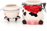 Ceramiczne pudełko do przechowywania krów Dekohelden24, ok. 12 x 11 x 20,5 cm, 20 pudełek do przechowywania żywności Naty Shop