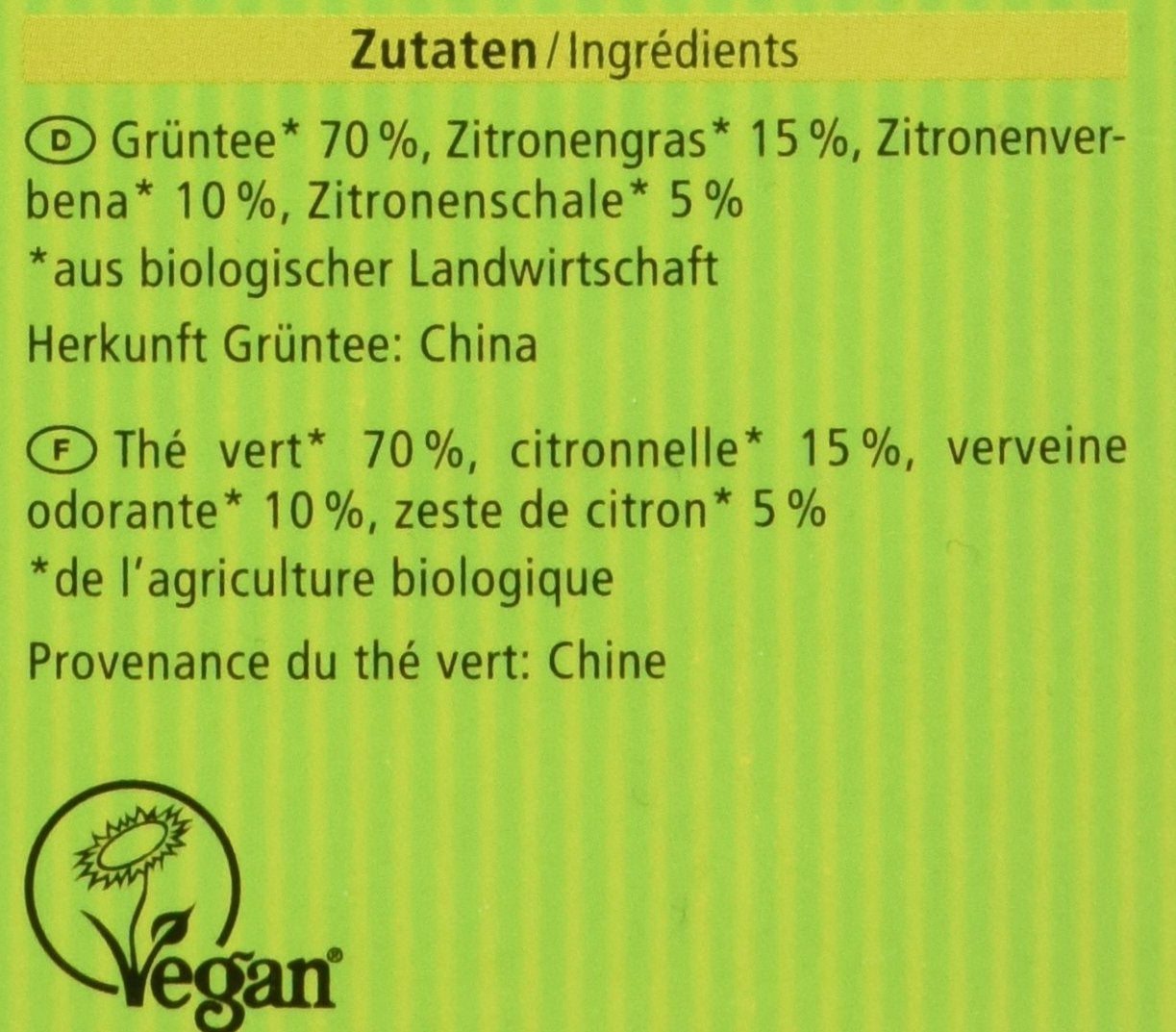 Ekologiczna herbata zielona z cytryną, 20 torebek, 40 g