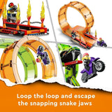 LEGO 60339 City Stuntz Zestaw kaskaderski z podwójną pętlą, zawiera. rampa, monster truck, 2 motocykle i 7 minifigurek, zabawka dla dzieci powyżej 7 lat Zestawy do budowania Besuche den LEGO-Store