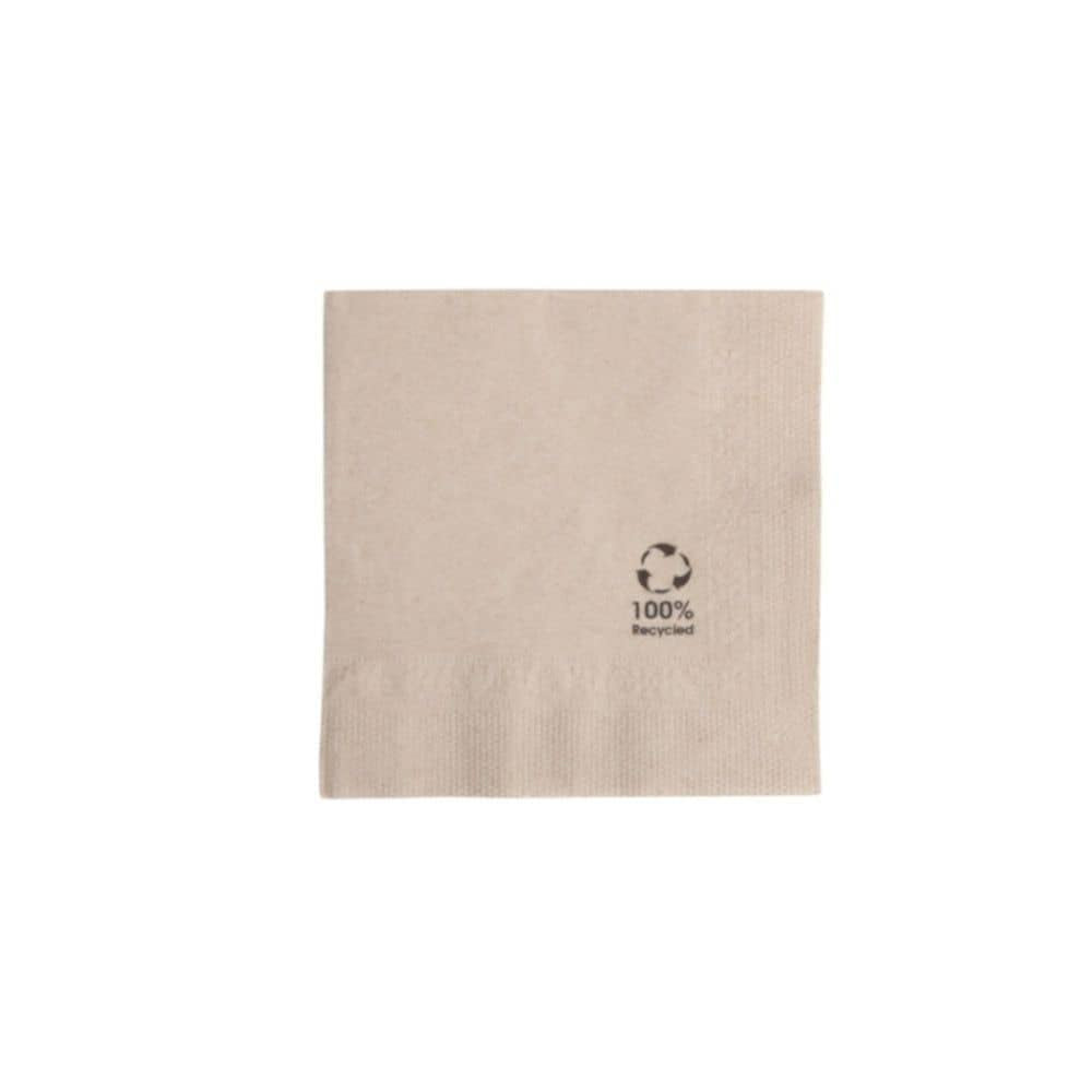 Organiczne, ekologiczne serwetki wykonane z papieru makulaturowego I Wysokiej jakości serwetki papierowe 10 X 10 cm I 100 sztuk Serwetki koktajlowe Niebielone Biodegradowalne Kompostowalne
