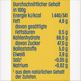Batony jabłkowo-bananowe (20 x 25g), słodzone wyłącznie owocami, doskonała przekąska między posiłkami, przygotowana ze ściśle kontrolowanych i wyselekcjonowanych składników.