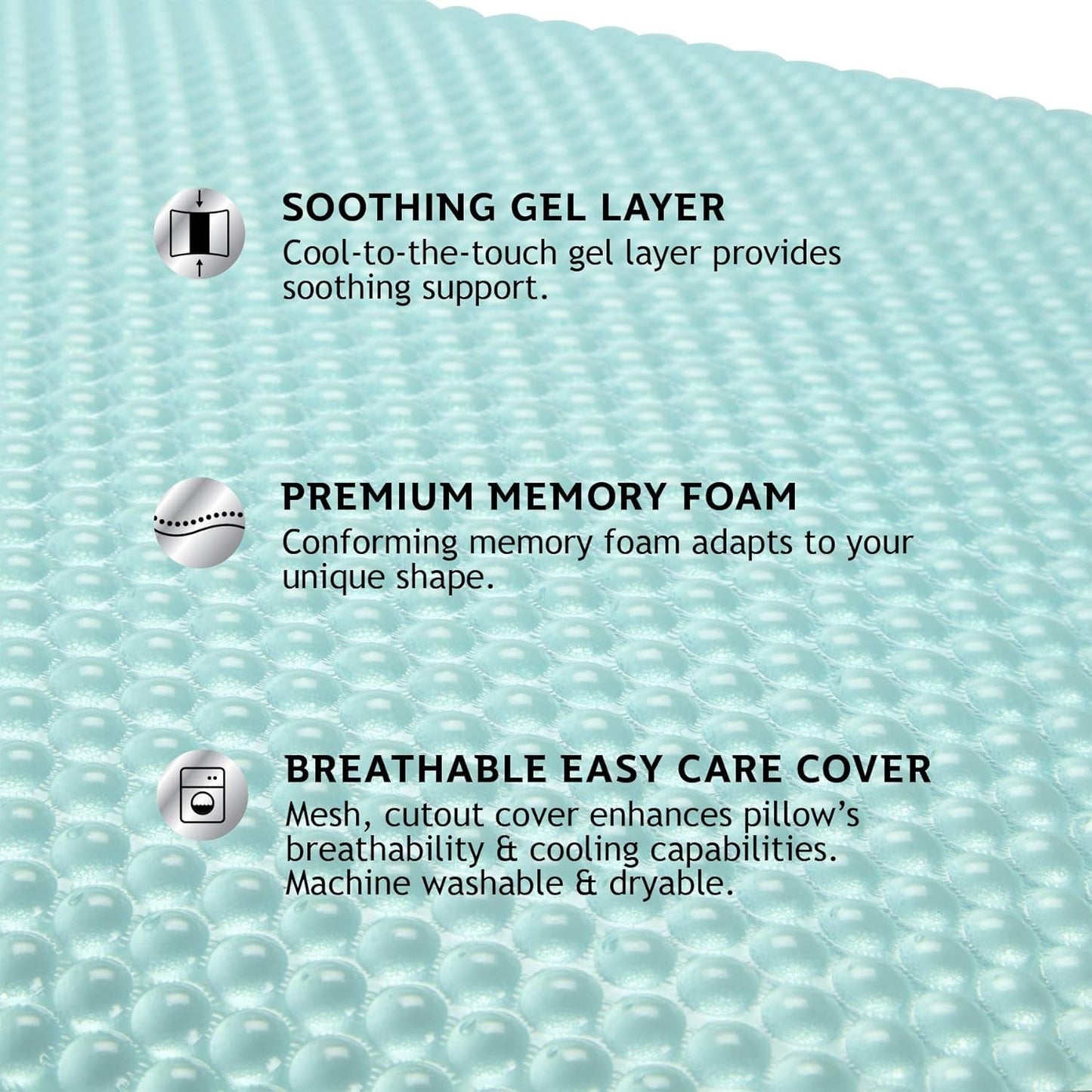 Sealy SE '19 Essentials SM Aqua Bubble Gel Sheet, 1 poduszka MC (US), biała, 61 x 40 x 14 cm Poduszki standardowe Naty Shop