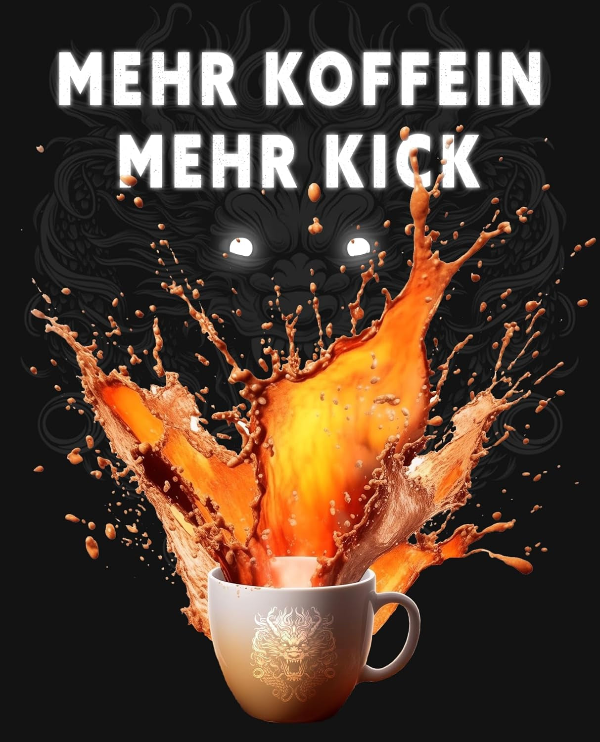 Black Dragon Espresso 100% Robusta - Ekstra mocna kawa palona w ziarnach - Bardzo mocna i pełna kawa z dużą zawartością kofeiny - Bardzo mocne espresso