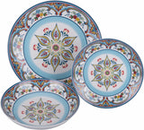 Serwis obiadowy porcelanowy 18 szt., 6 różnych kompletów talerzy, Andaluzja