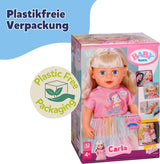 BABY Born Carla - lalka 43 cm - wysokiej jakości blond włosy z pasmami - nie wymaga baterii - odpowiednia dla dzieci od 4 lat - zawiera 7 akcesoriów, różowy