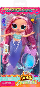 LOL niespodzianka! Tweens – Lola Waves Mermaid – modna lalka ze zmieniającym kolor ogonem, ruchomą płetwą i ładnymi akcesoriami – zabawka dla dzieci i kolekcjonerów w wieku od 4 lat