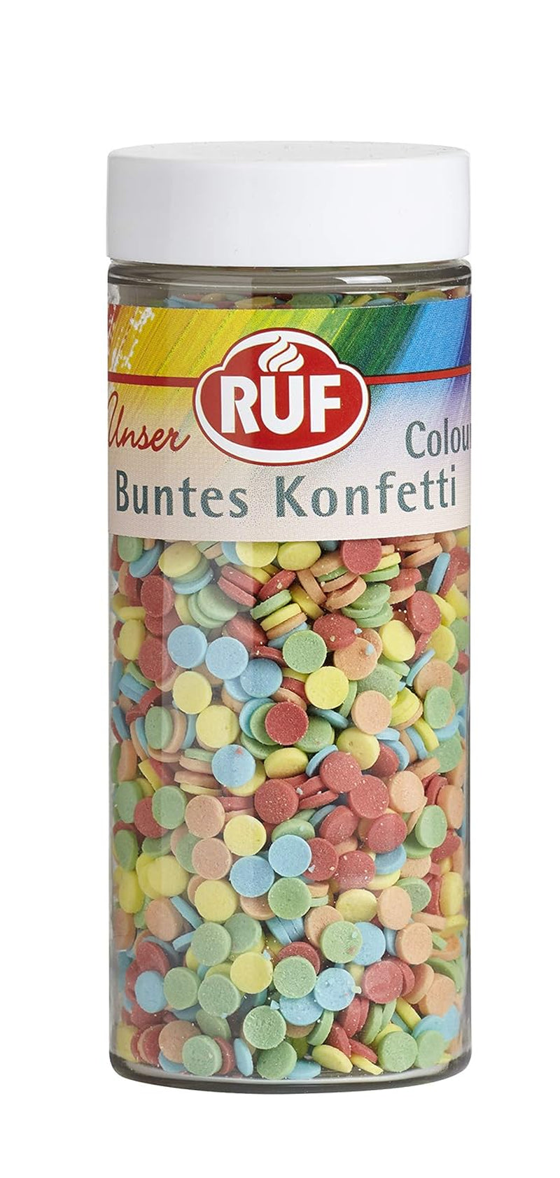 RUF Love Chocolate Chocolate Soczewica Dekoracje z delikatnej mlecznej czekolady z chrupiącą i kolorową polewą cukrową, opakowanie 75g