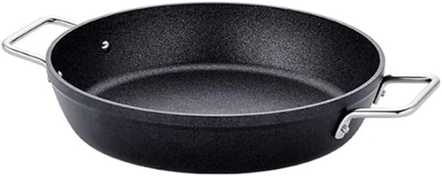 Fissler Adamant, patelnia do serwowania, aluminiowa, nieprzywierająca, wysoka krawędź, odporna na zarysowania - Garnki i patelnie indukcyjne Naty Shop Nowy model 28 cm