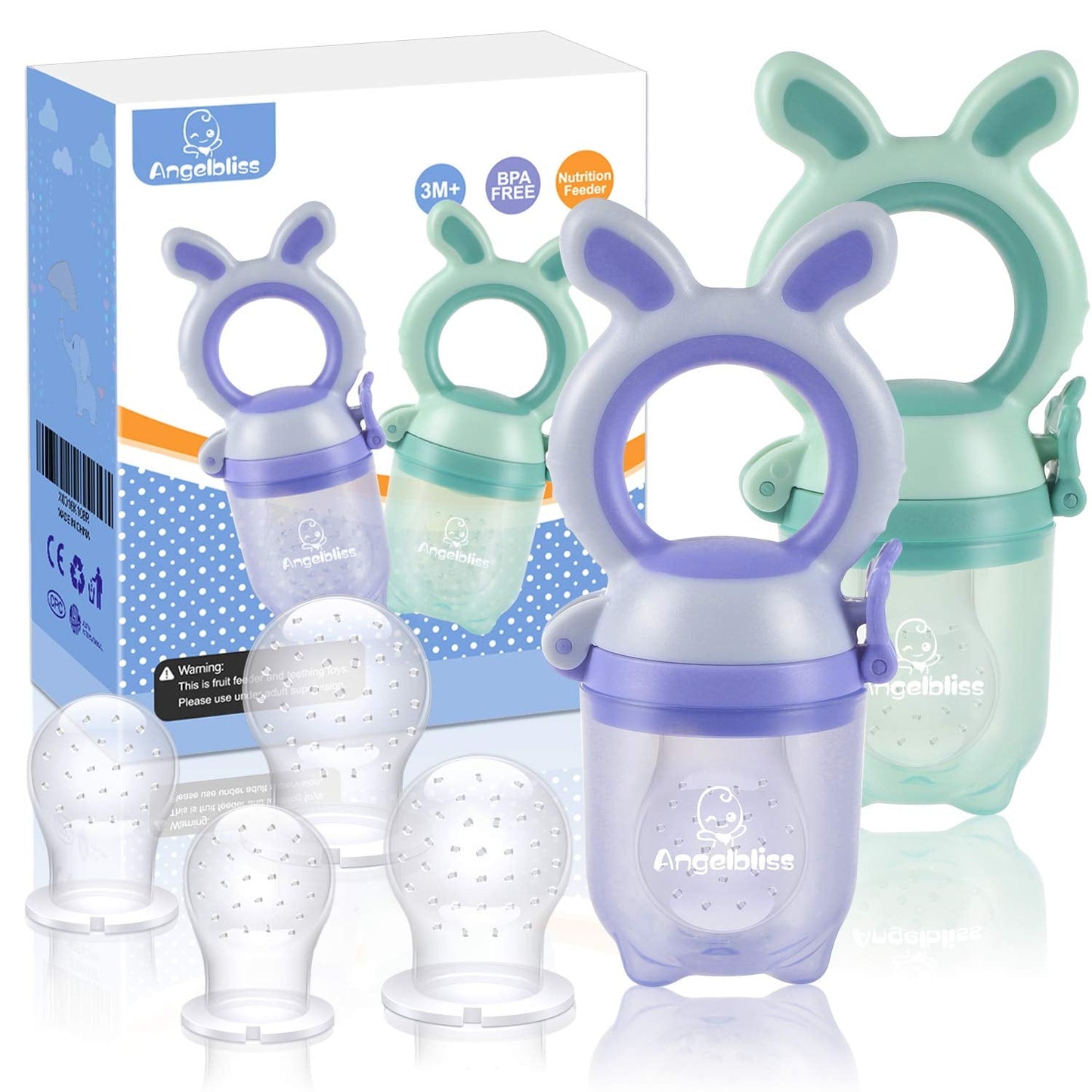 Tétine Pour Bébé/Tétine à Fruit/Tetine Grignoteuse Bebe/Tétine D'alimentation Pour Bébé - Toy de Dentition Pour Bébé, Sans BPA (opakowanie 2 szt.)